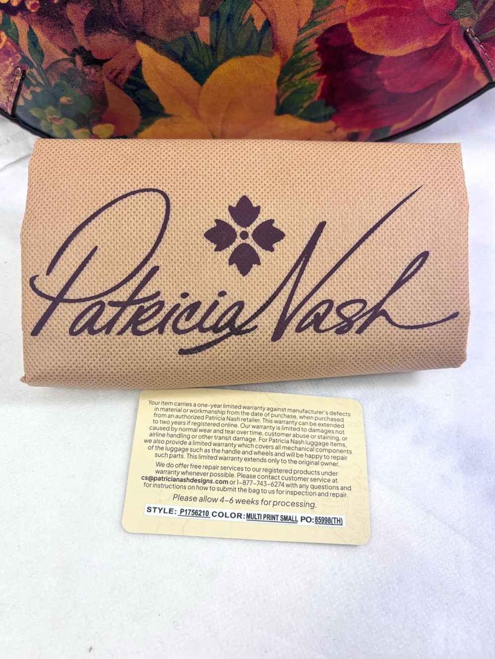 Patricia Nash Coco Crescent Hobo Bag. Multi/Tan. - Picture 8 of 15